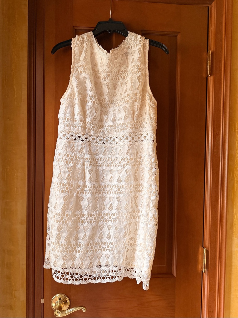 LULU’S WHITE LACE MINI DRESS